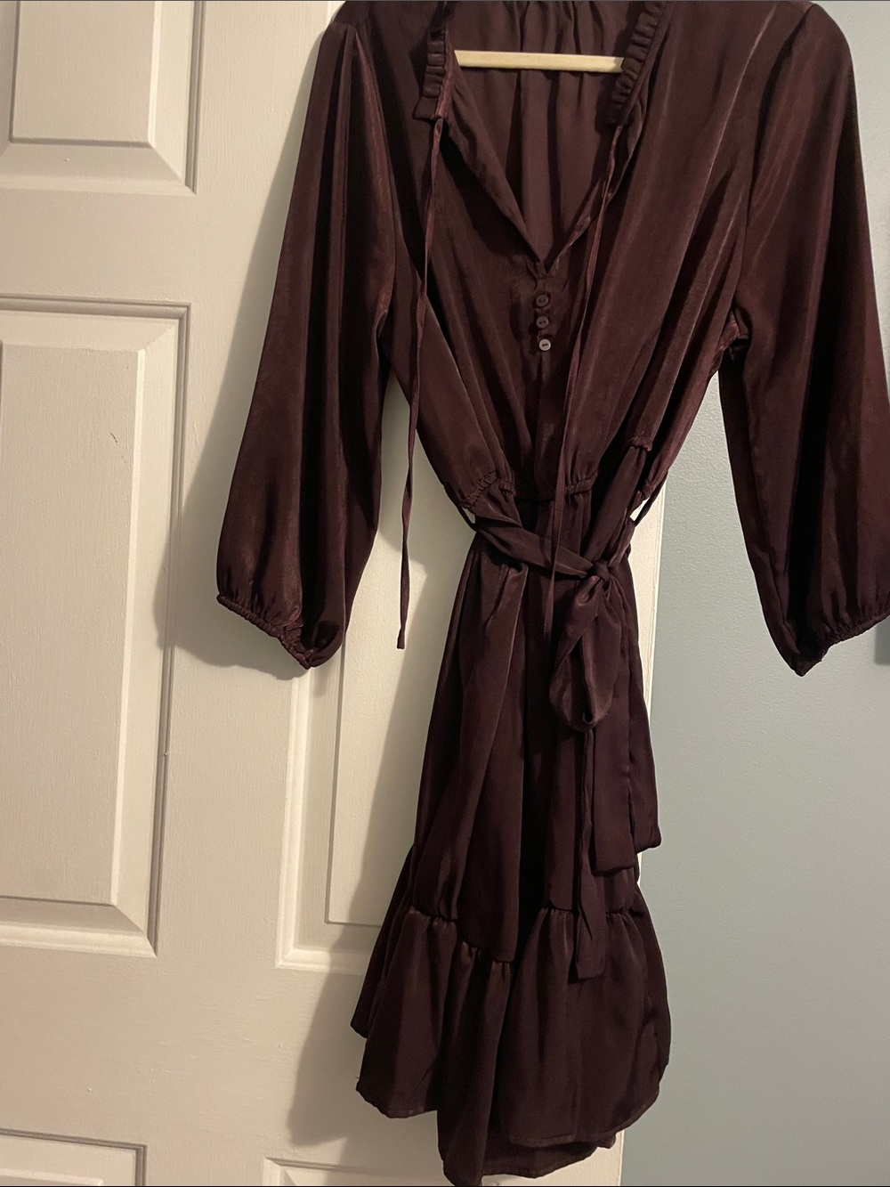 Black Tape_ dark plum dress